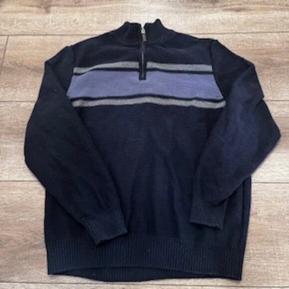 Dockers 1/4 Zip Up Pullover Cotton Long Sleeve Blue Sweater‎ Mens Sz XXL - Picture 1 of 6